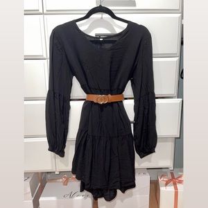 Black dress (belt not included)